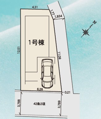 豊島区千早４丁目　新築戸建　1号棟 区画図
