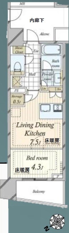 プラウド渋谷東 間取図・土地図