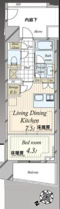 プラウド渋谷東 間取図・土地図