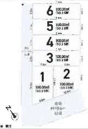 杉並区宮前２丁目　売地　4区画   間取図・土地図
