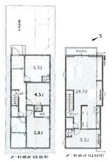 杉並区宮前２丁目　売地　6区画   建物プラン例（間取り図）