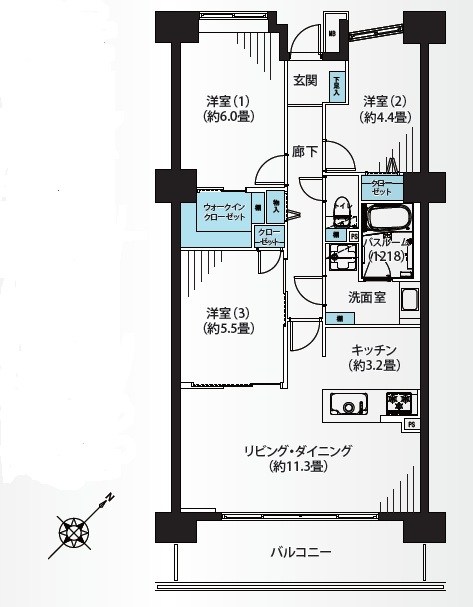 シスナブ池袋本町 間取図・土地図