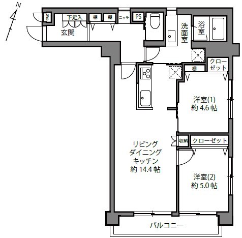 セザール御殿山 間取図・土地図