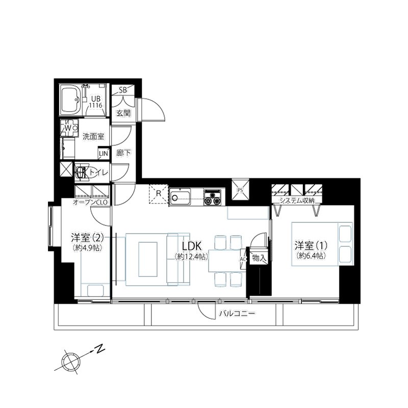 パレトーホー浅草 間取図・土地図