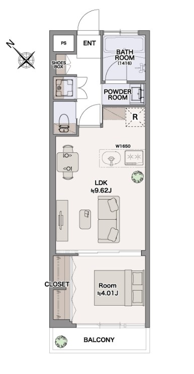 渋谷マンション 間取図・土地図