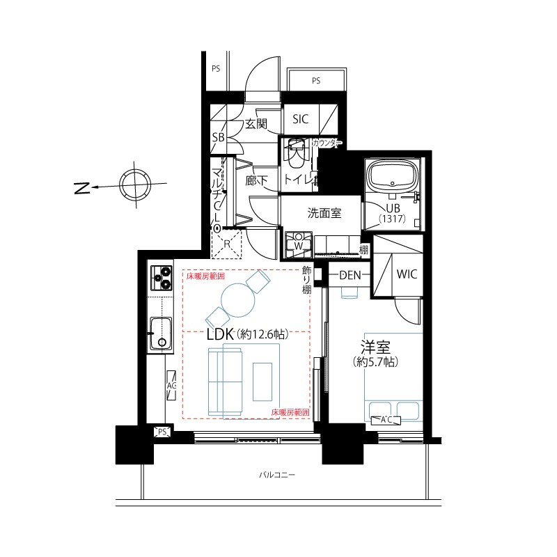 ベイクレストタワー 間取図・土地図