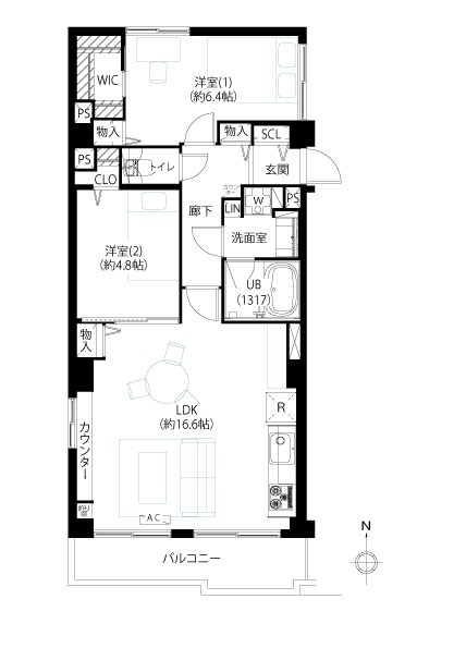 都立大アーバンハイム 間取図・土地図