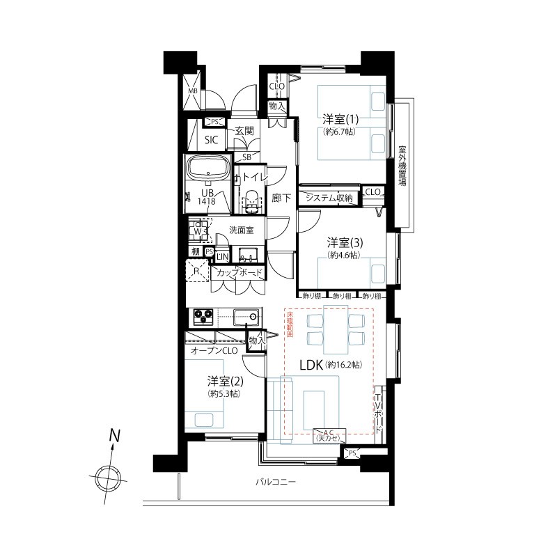 菱和パレス目白台グラーサ 間取図・土地図