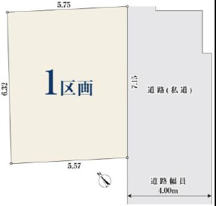 豊島区高田１丁目　売地　全1区画 間取図・土地図