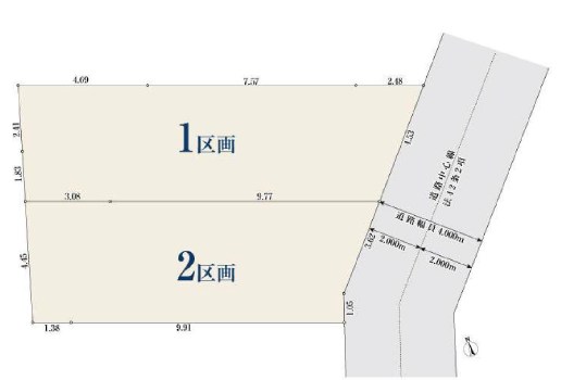 川崎市高津区坂戸２丁目　売地　1区画 間取図・土地図
