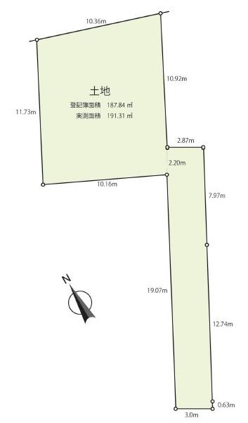 品川区荏原２丁目　売地　限定1区画 間取図・土地図