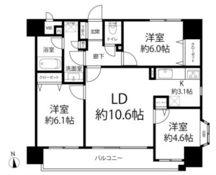 藤和シティホームズ高円寺 間取図・土地図
