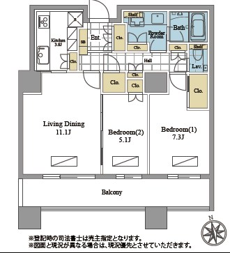 パークコート麻布十番ザ・タワー 間取図・土地図