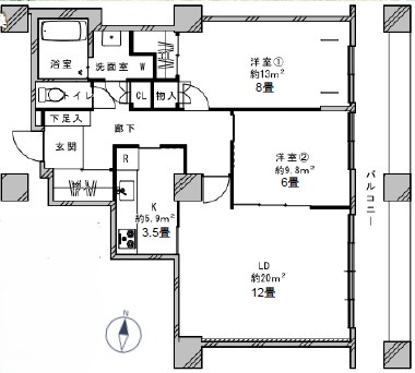 西戸山タワーホウムズノースタワー 間取図・土地図
