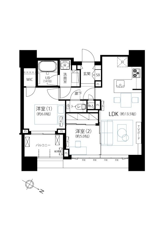 グランドミレーニア 間取図・土地図