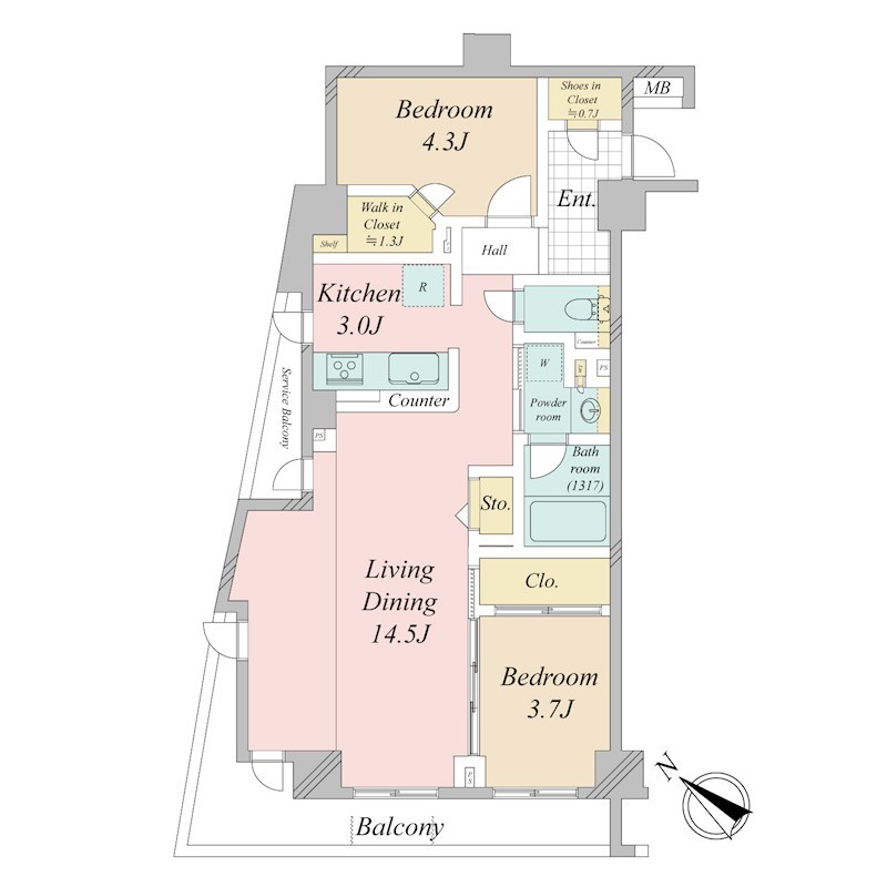 デュフレ渋谷本町 間取図・土地図