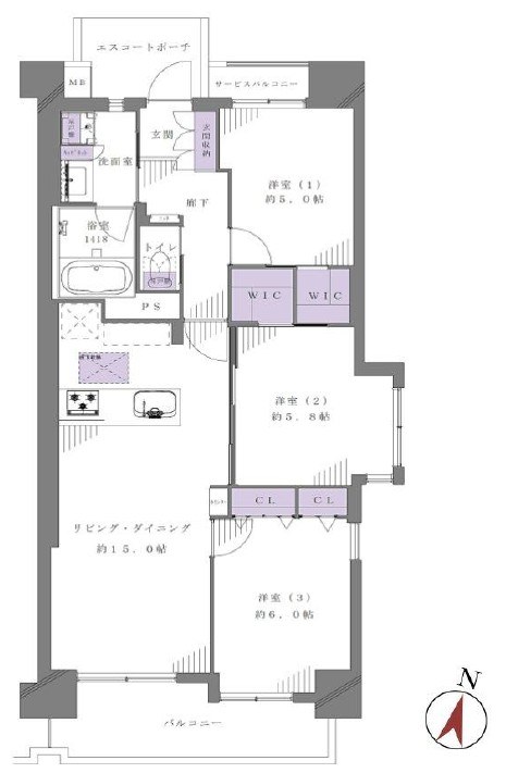 ランジュ２０００ｏｈｊｉｍａ 間取図・土地図