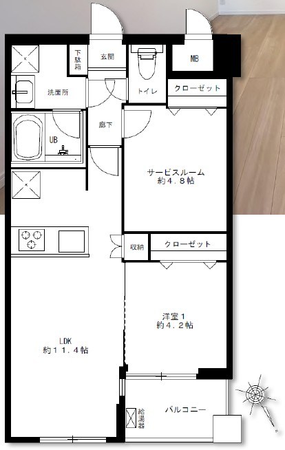 パレ・ソレイユ世田谷二丁目 間取図・土地図