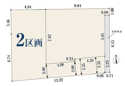 杉並区高井戸東２丁目　売地　2区画 間取図・土地図