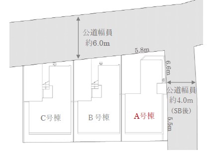 中野区白鷺１丁目　新築戸建　A号棟 全体区画図