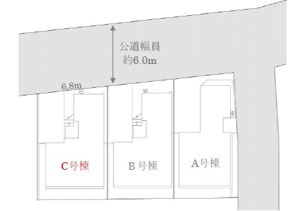 中野区白鷺１丁目　新築戸建　C号棟   全体区画図