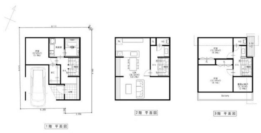港区白金台４丁目　中古戸建　限定1棟 間取図・土地図