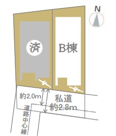 川崎市中原区下小田中１丁目　新築戸建　最終B棟 全体区画図