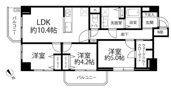 シャンボール三田 間取図・土地図