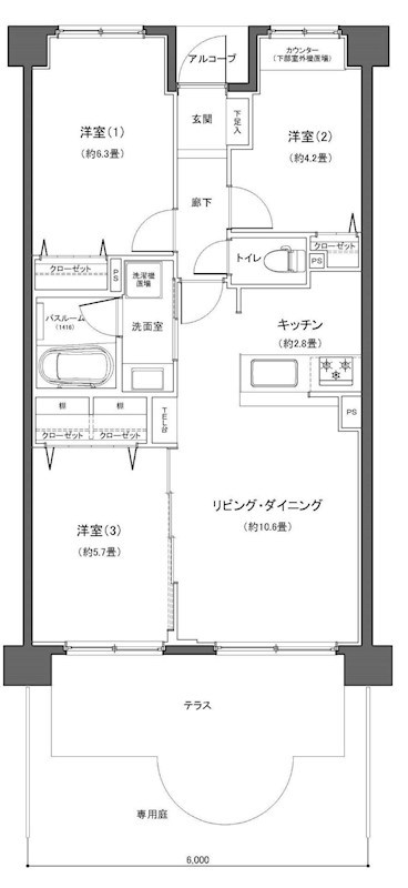 クレッセント西馬込 間取図・土地図