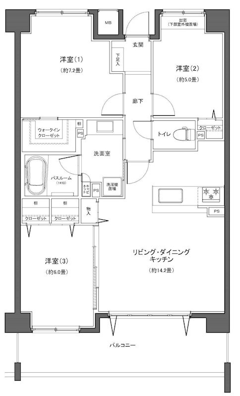 リステージ綱島ラグシス 間取図・土地図