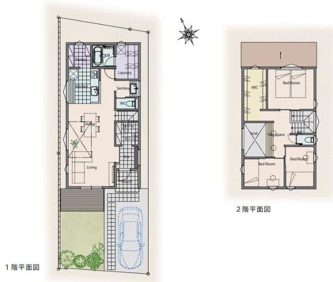 杉並区久我山５丁目　売地　1区画 建物プラン例（間取り図）