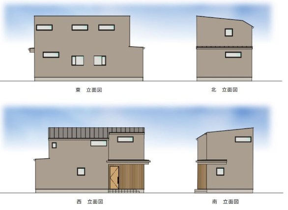 杉並区久我山５丁目　売地　2区画 建物プラン例（パース・外観）