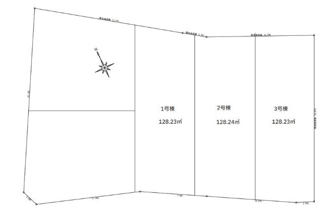 杉並区久我山５丁目　売地　3区画  間取図・土地図