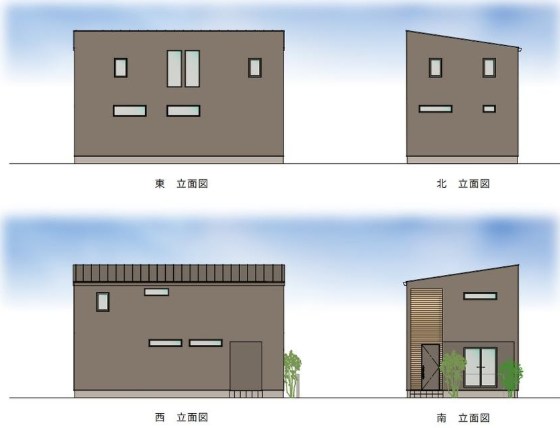 杉並区久我山５丁目　売地　3区画  建物プラン例（パース・外観）