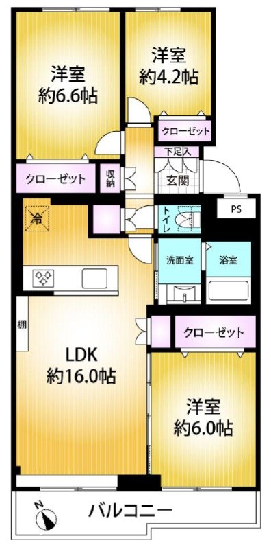 東急ドエルアルス等々力 間取図・土地図