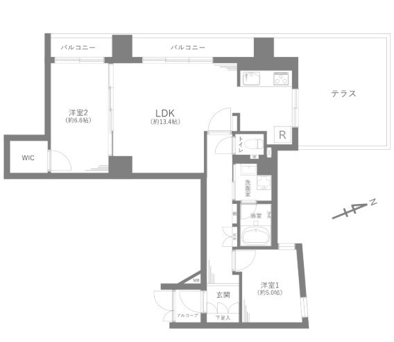 エミール松ヶ丘 間取図・土地図