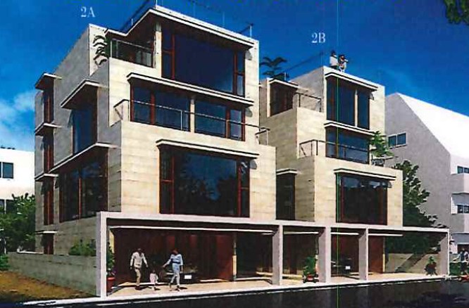 港区南麻布３丁目　売地　2B区画 建物プラン例（パース・外観）