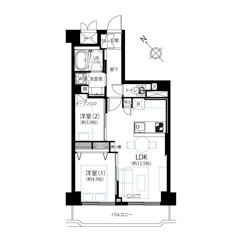 ライオンズマンション武蔵小山 間取図・土地図