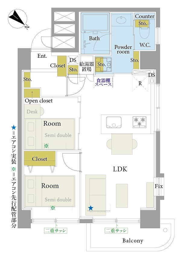上馬マンション 間取図・土地図
