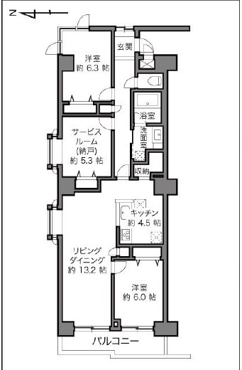 ライオンズマンション鷺沼第５ 間取図・土地図