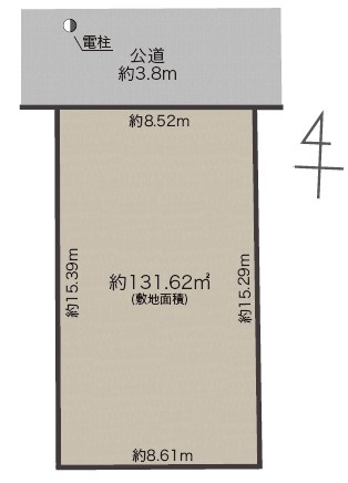 世田谷区池尻４丁目　売地　全1区画 間取図・土地図