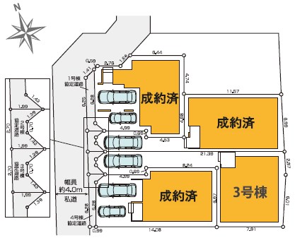 大田区西六郷１丁目　新築戸建　最終3号棟 全体区画図