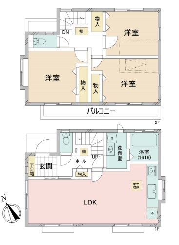 世田谷区八幡山２丁目 中古戸建 全1棟 間取図・土地図