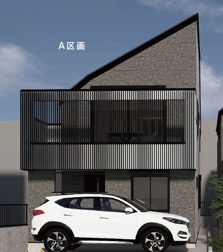 世田谷区東玉川１丁目　売地　A区画 建物プラン例（パース・外観）