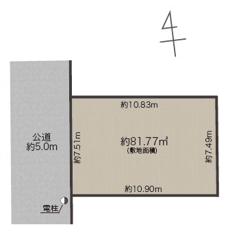 新宿区南榎町　売地　全1区画 間取図・土地図