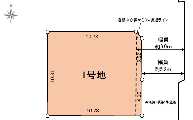世田谷区北烏山７丁目　売地　全1区画 間取図・土地図