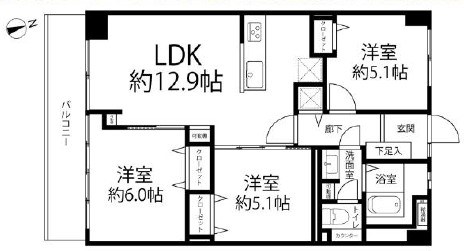 南砂４丁目住宅 間取図・土地図