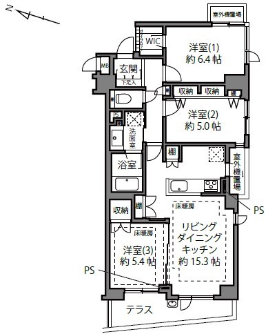 パルテール小石川五丁目 間取図・土地図
