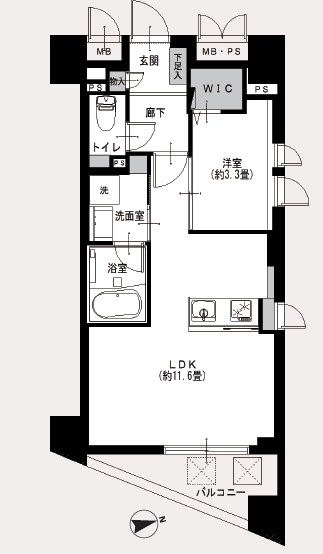 恵比寿ブルーメ 間取図・土地図