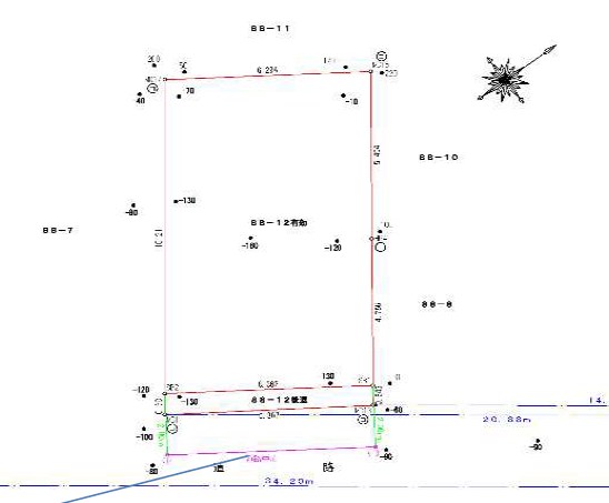 江東区亀戸３丁目　売地　全1区画 間取図・土地図